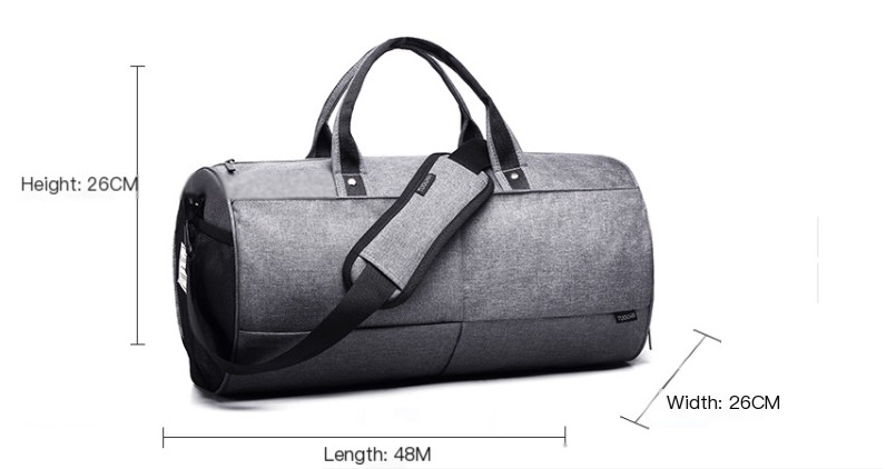 Waterproof Canvas Men's Gym Bag - Large Capacity