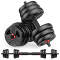UKEEP Adjustable Dumbbells Sets 20/30/40/55/60/70/80/90lbs Free Weights Dumbbells Set of Convertible 2 or 3 in 1 Dumbbells Set Used as Barbell Kettlebells A Pair of Lightweight for Home Gym